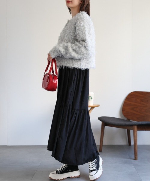 「sakishimatokyo」 ニットカーディガン FREE チャコールグレー レディース_画像2