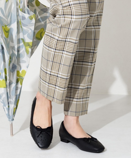 「HIMIKO」 フラットパンプス 22.5cm グレー レディース_画像2