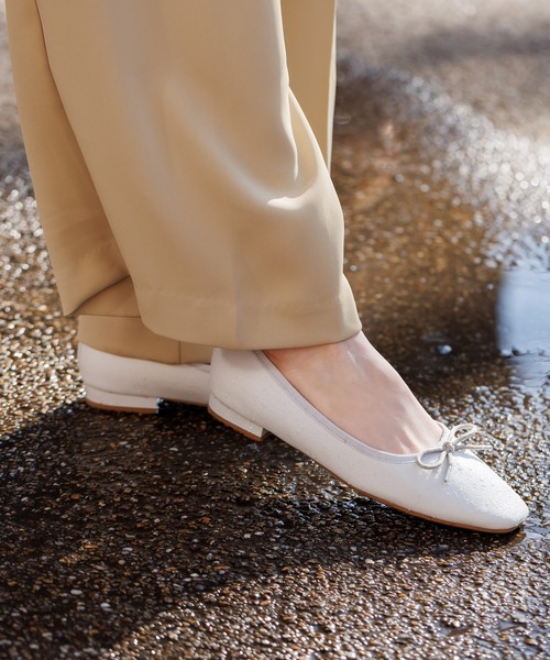 「HIMIKO」 フラットパンプス 22.5cm グレー レディース_画像5