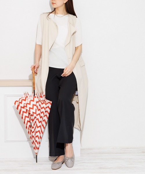 「HIMIKO」 フラットパンプス 22.5cm グレー レディース_画像7