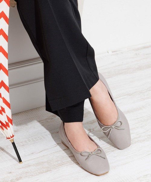 「HIMIKO」 フラットパンプス 22.5cm グレー レディース_画像8