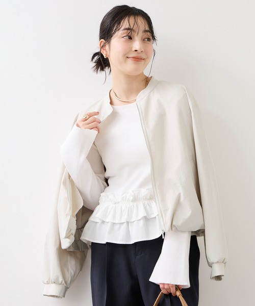 VIS ホワイト ジップアップジャケット　バルーンブルゾン春 VIS｜【Reebok】VIS別注ダブルジップラインブルゾン | Rakuten Fashion