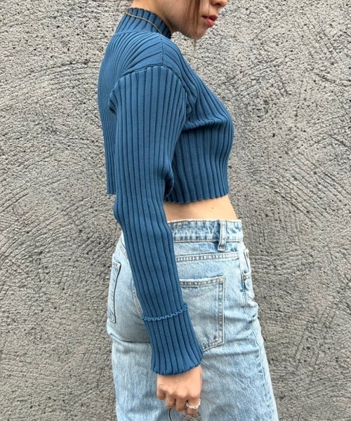 「FIG&VIPER」 長袖カットソー FREE ブルー レディース_画像10