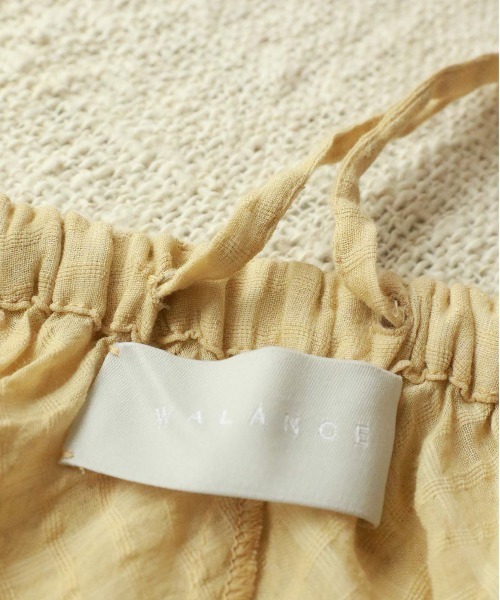 スカート natural dye Sheer Cotton Check flare skirtの画像