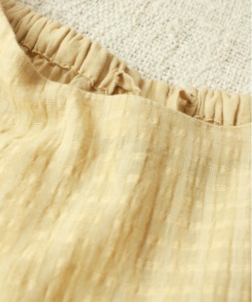 スカート natural dye Sheer Cotton Check flare skirtの画像