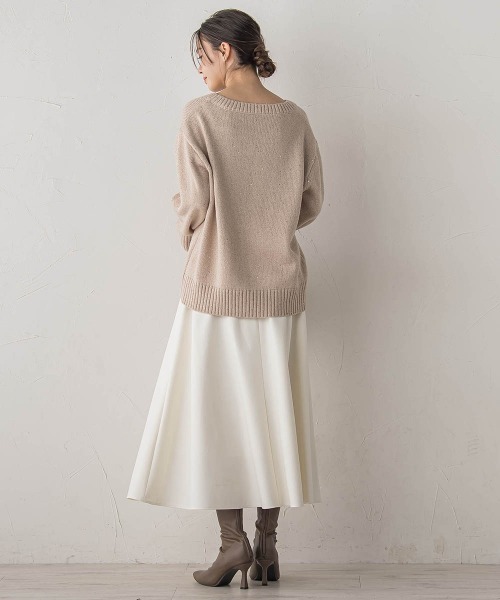 「Droite lautreamont」 ロングスカート M オフホワイト レディース_画像4