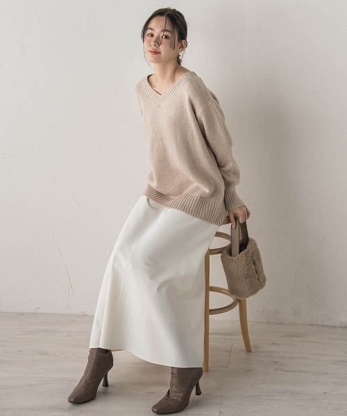 「Droite lautreamont」 ロングスカート M オフホワイト レディース_画像7