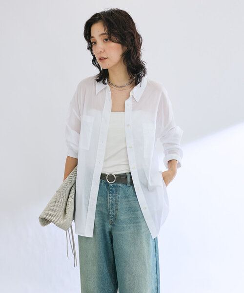 「RIVE DROITE」 長袖シャツ FREE ホワイト レディース_画像2