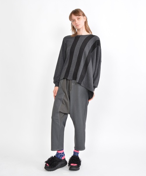 「gomme」 サルエルパンツ MEDIUM ブラック レディース_画像3