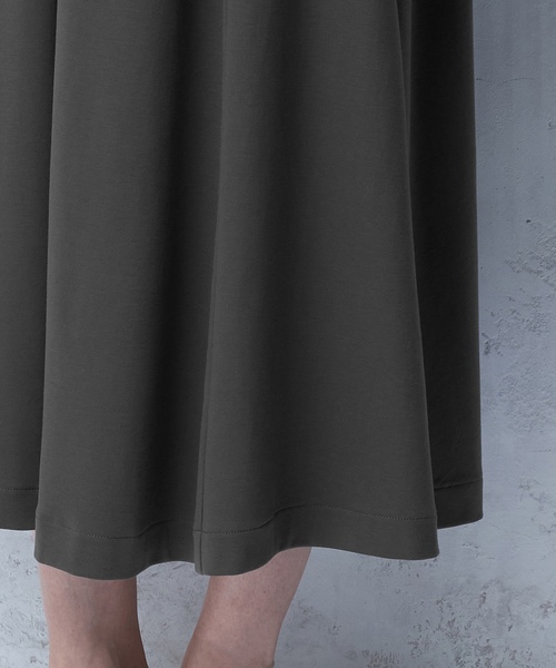 「A/C DESIGN BY ALPHA CUBIC」 半袖ワンピース L ブラック レディース_画像7