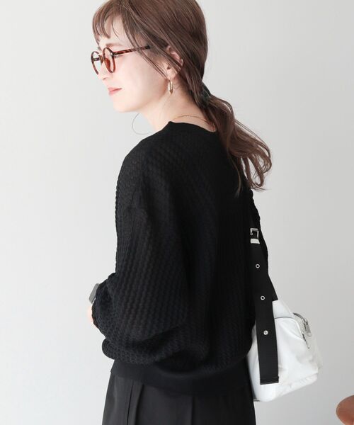 「AMERICAN HOLIC」 ニットカーディガン L オフホワイト レディース_画像5