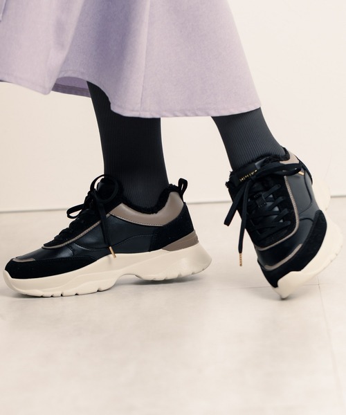 「HIMIKO」 ローカットスニーカー 22.5cm ブラック レディース_画像4