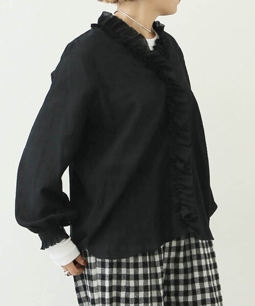 「JOURNAL STANDARD LUXE」 長袖ブラウス FREE ブラック レディース_画像5