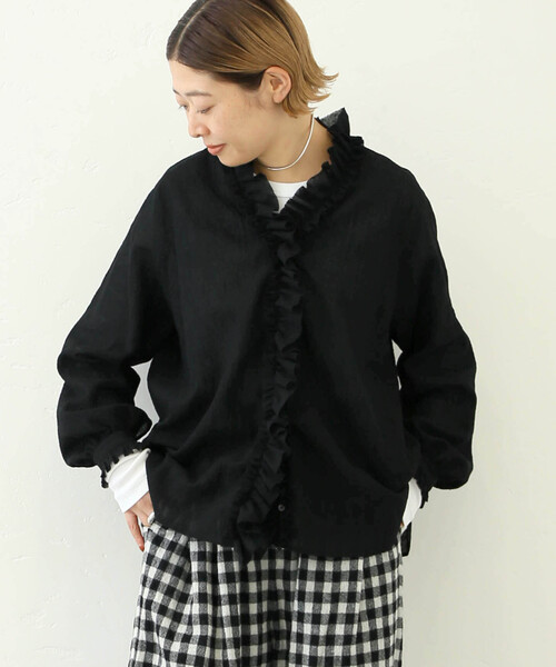 「JOURNAL STANDARD LUXE」 長袖ブラウス FREE ブラック レディース_画像8