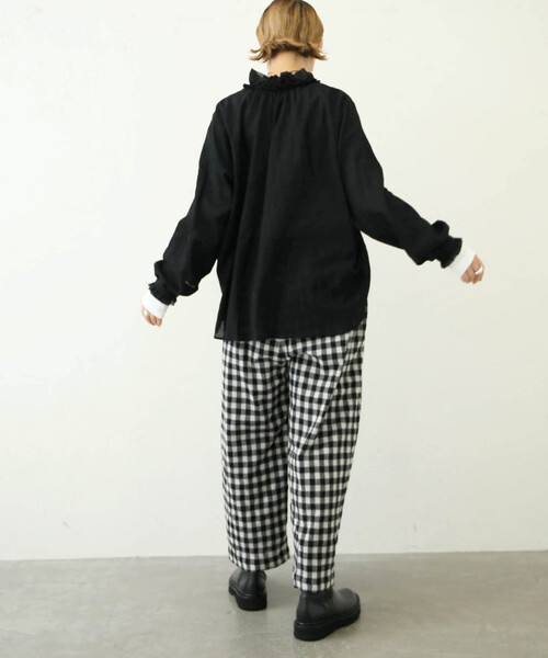 「JOURNAL STANDARD LUXE」 長袖ブラウス FREE ブラック レディース_画像9