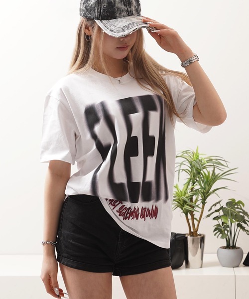 tシャツ ぼかしロゴプリント Tシャツ / Faded Logo Print T-Shirt