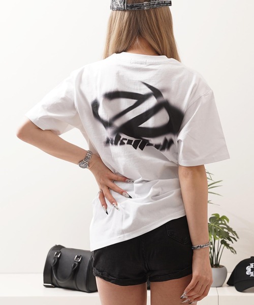 tシャツ ぼかしロゴプリント Tシャツ / Faded Logo Print T-Shirt