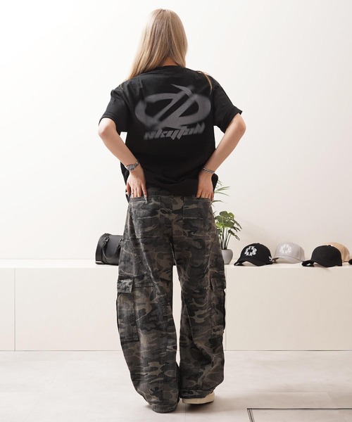 tシャツ ぼかしロゴプリント Tシャツ / Faded Logo Print T-Shirt