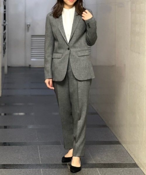 「SUIT SELECT」 スラックス S グレー レディース_画像5