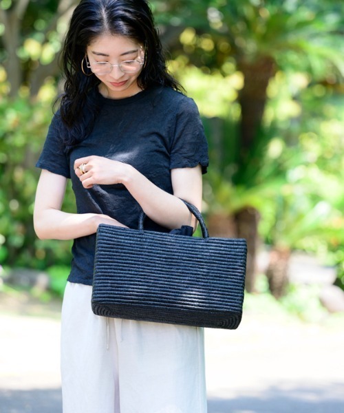 kuros'（クロス） かごバッグ カゴバッグ 「kuros'別注」 ラフィアカゴ