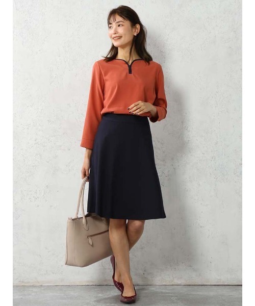 「Perfect Suit FActory」 長袖ブラウス M ベージュ レディース_画像4