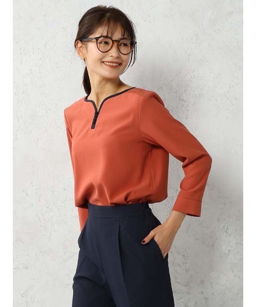 「Perfect Suit FActory」 長袖ブラウス M ベージュ レディース_画像5