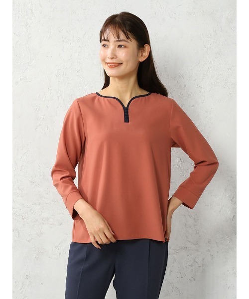 「Perfect Suit FActory」 長袖ブラウス M ベージュ レディース_画像7