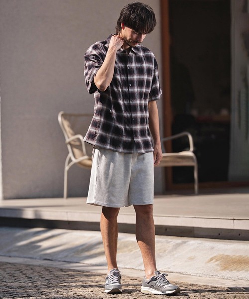 CAMBIO（カンビオ） パンツ mp14959-ワッフルショートパンツ