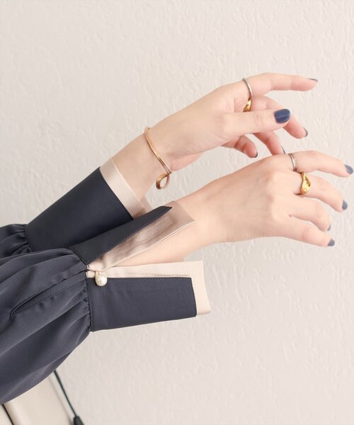 「natural couture」 長袖シャツ FREE チャコールグレー レディース_画像9