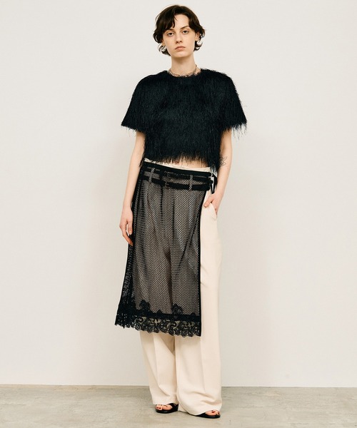 PRANK PROJECT Random Hem Lace Top ブラック PRANK PROJECT Random