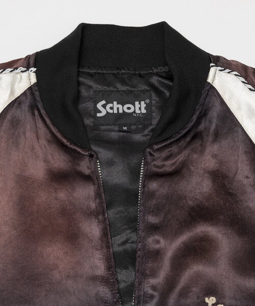 Schott N.Y.C（ショット） 「schott」 スカジャン LARGE ブラック