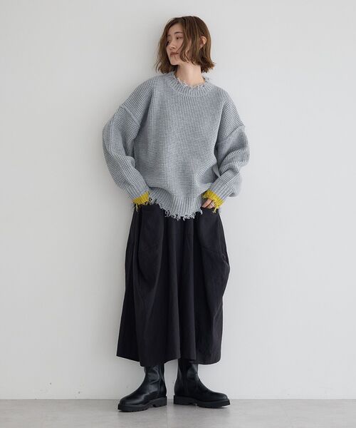 「Editt by YECCA VECCA」 クロップドパンツ FREE ブラック レディース_画像4