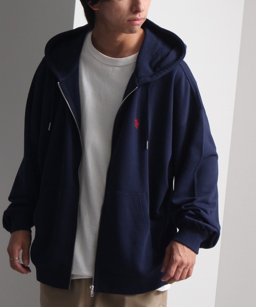 「U.S. POLO ASSN.」 ジップアップパーカー L アッシュグレー メンズ_画像7