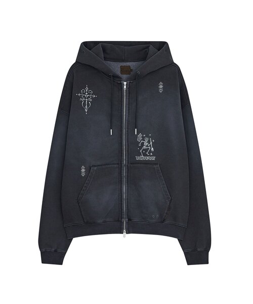 パーカー 「DEFGARMENTS/デフガーメンツ」LIZARD DOODLE HOOD ZIP UP レディース メンズ_2
