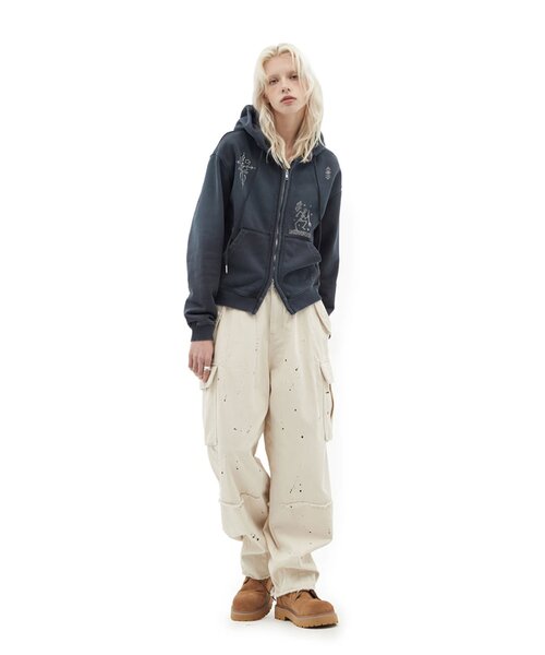 パーカー 「DEFGARMENTS/デフガーメンツ」LIZARD DOODLE HOOD ZIP UP レディース メンズ_12