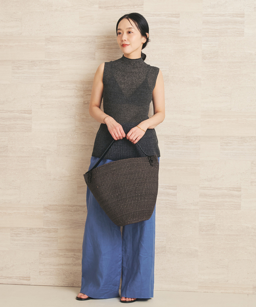 ワイドパンツ パンツ Linen easy パンツ レディースの画像