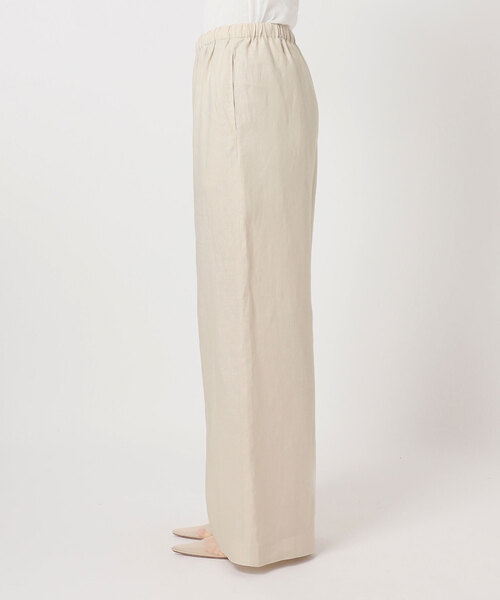 ワイドパンツ パンツ Linen easy パンツ レディースの画像