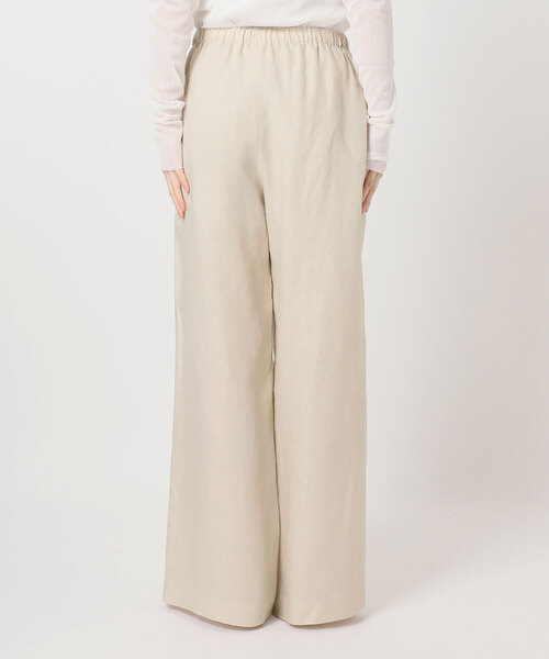 ワイドパンツ パンツ Linen easy パンツ レディースの画像