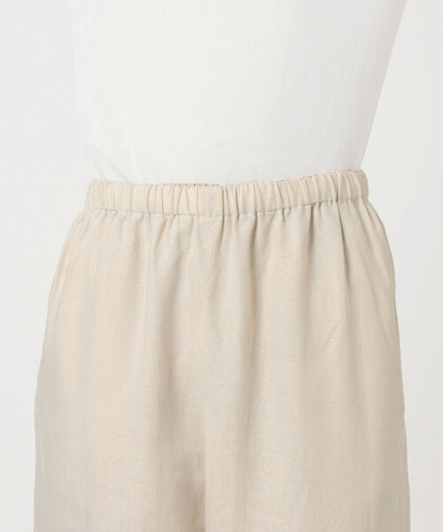 ワイドパンツ パンツ Linen easy パンツ レディースの画像