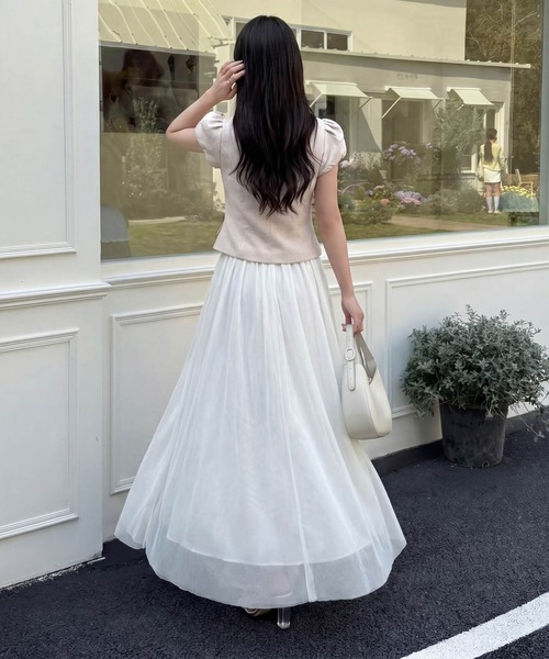 DRESS+（ドレスプラス） セットアップ パフスリーブジャケット