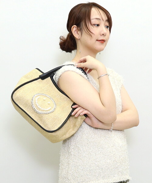 COOCO（クーコ） トートバッグ SMILEY パール刺繍シート2WAY