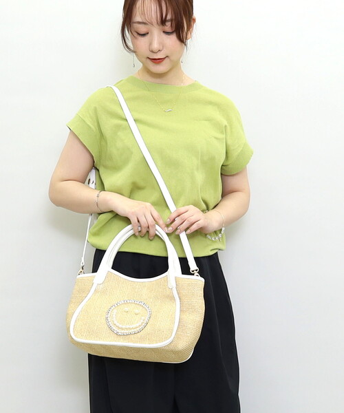 COOCO（クーコ） トートバッグ SMILEY パール刺繍シート2WAY
