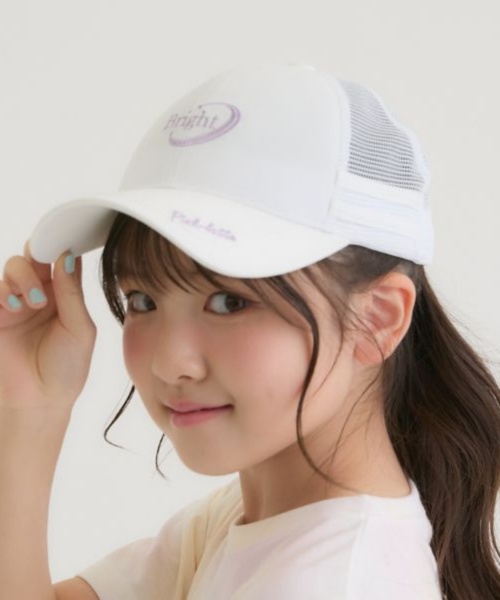 まりりん★新品 ピンクラテ★ラインメッシュキャップ PINK-latte（ピンクラテ） メッシュキャップ キャップ 帽子 ヨコライン
