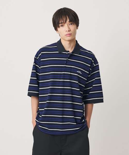 ポロシャツ 「NICE WEATHER」ボーダー ショートスリーブ ポロシャツ メンズ レディース