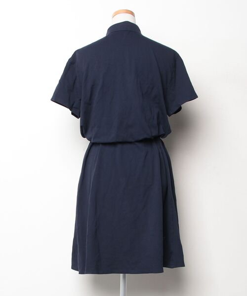 「TOMMY HILFIGER」 半袖ワンピース L ネイビー レディース_画像2