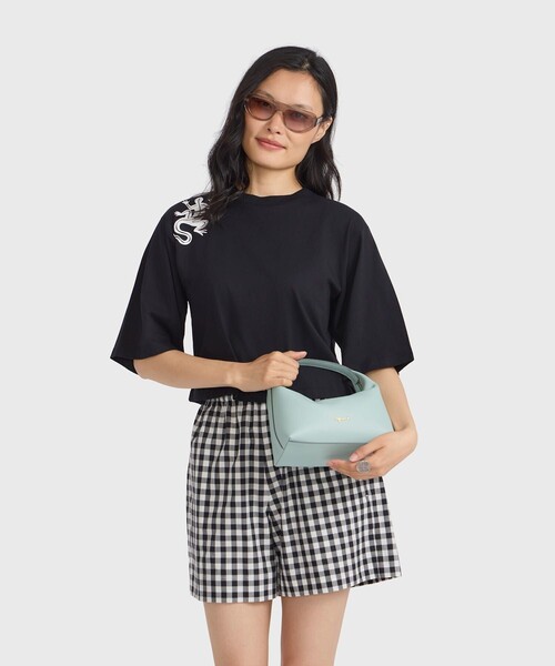 tシャツ アイコニック プリント コットン 5分袖 Tシャツ ”Lezard レディースの画像