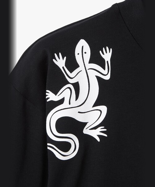 tシャツ アイコニック プリント コットン 5分袖 Tシャツ ”Lezard レディースの画像
