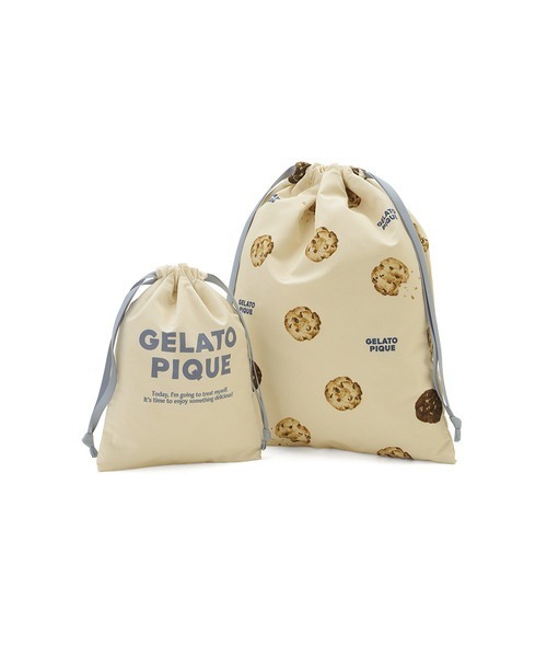gelato pique（ジェラートピケ） ポーチ HIGH CALORIE柄巾着セット