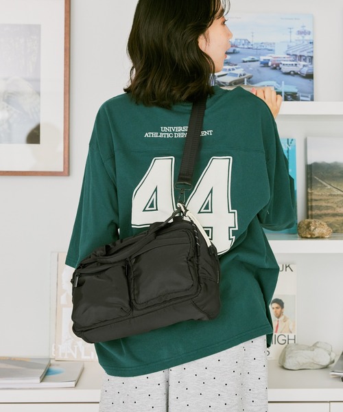 BAG'n'NOUN ボストンバッグ BAG'n'NOUN（バッグンナウン） ワンポイントボストンバッグ - ネイビー
