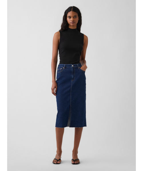 GAP（ギャップ） デニムスカート デニム ミディ ペンシルスカート